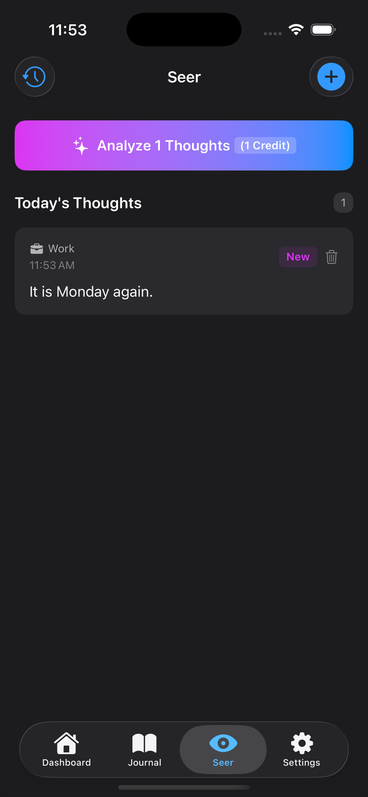Dream Sift screen